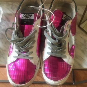 Pink metallic Golden Goose Sneakers